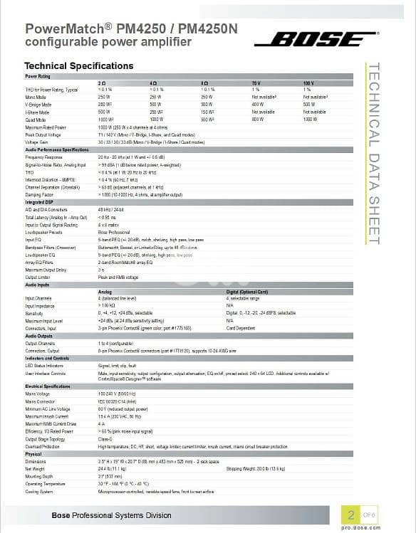 BOSE Professional PM4250 4