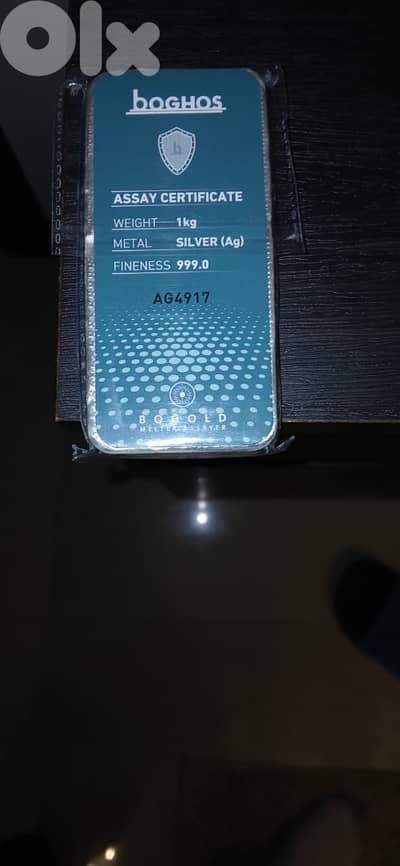10 kg Silver Bar . 999 Boghos – Investment Grade 70189473