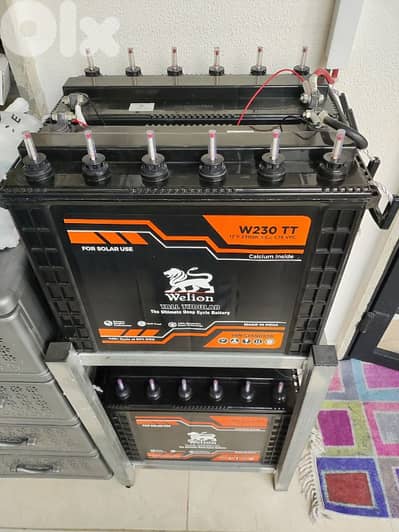 4 Welion 230AH Tubular Batteries in Excellent Condition