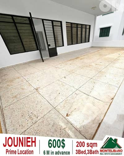 200 sqm Apartment For Rent in Jounieh جونيه