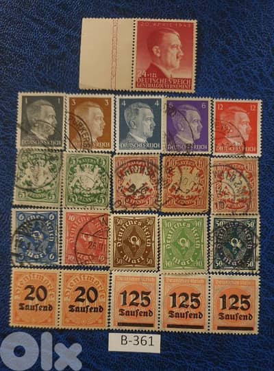 Germany Reich Nazi 21 stamps Lot # B-361