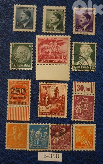 Germany Reich Nazi 13 stamps Lot # B-358