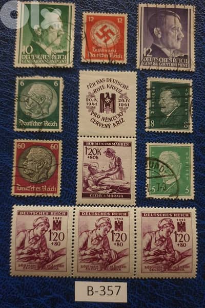 Germany Reich Nazi 12 stamps Lot # B-357