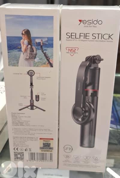 YESIDO SELFIE STICK SUPPORT IP 12-15 MAGNET FUNCTION