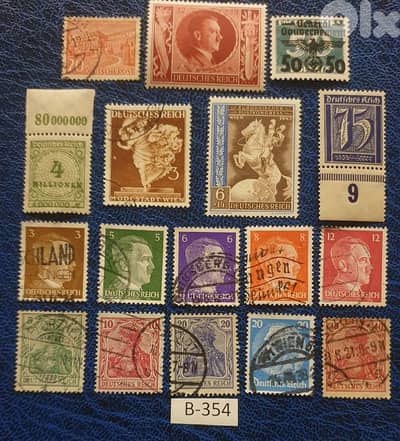 Germany Reich Nazi 17 stamps Lot # B-354
