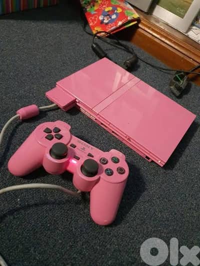 ps2 pink with games