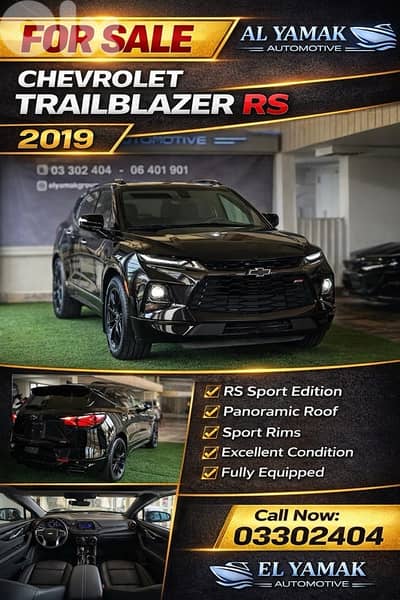 Chevrolet Trailblazer RS year 2019 $28,000