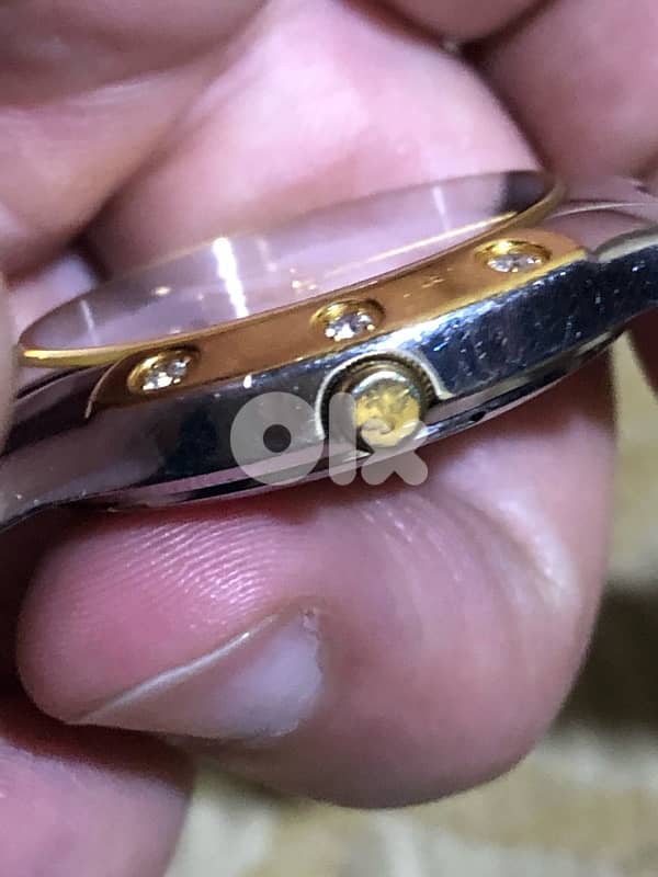 JOVIAL SWSS MADE SWITZERLAND SAPPHER CRYSTAL WITH 6 PICE DIAMOND 35MM 2