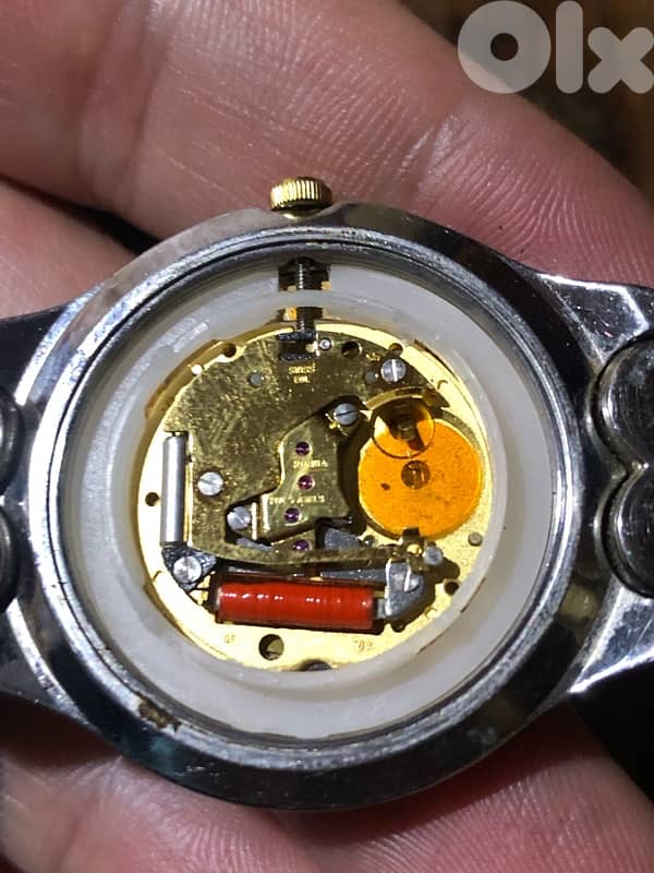 JOVIAL SWSS MADE SWITZERLAND SAPPHER CRYSTAL WITH 6 PICE DIAMOND 35MM 3