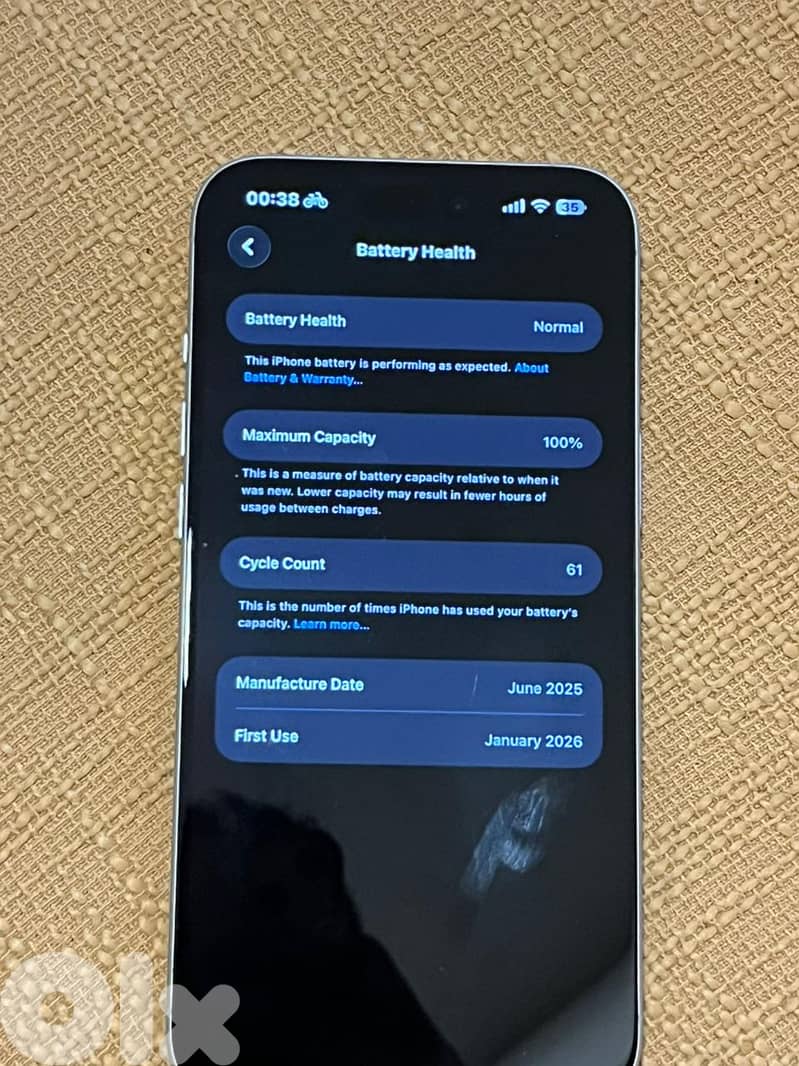 iPhone 16 plus open box battery 100% almost new 3