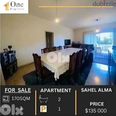 FURNISHED APARTMENT FOR SALE IN SAHEL ALMA