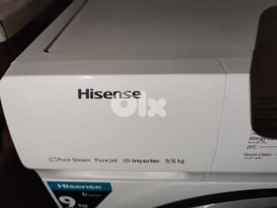 Hisense washing machine 9kg,& 6 kg drying,N1C series,inverter