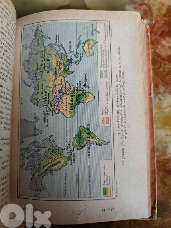 geographie generale 1929,librairie hachette,avec photos en couleurs 2