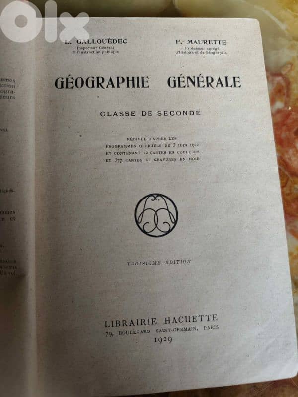 geographie generale 1929,librairie hachette,avec photos en couleurs 3