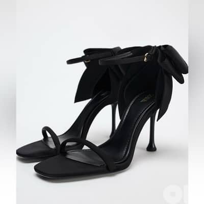 zara satin heels