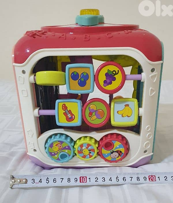 babygame Sort and Discover Activity Cube 'French' likenew 7$bashrafiye 1