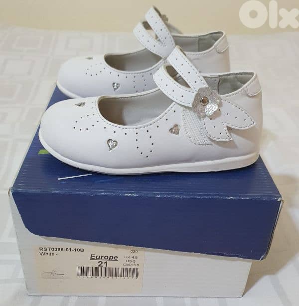 Babyshoes whiteoriginal leather & used onetimeonlysize 21 ashrafiye12$ 5