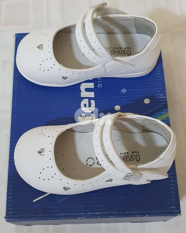Babyshoes whiteoriginal leather & used onetimeonlysize 21 ashrafiye12$ 9