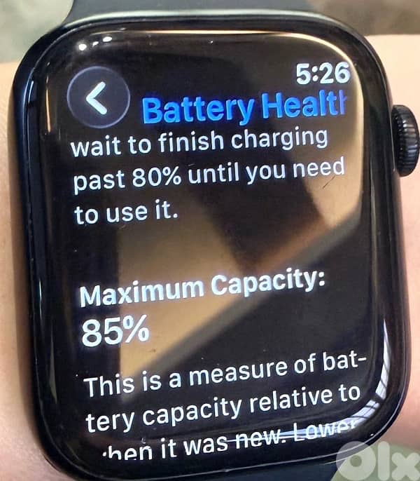 apple watch series 7- battery health 85% 1