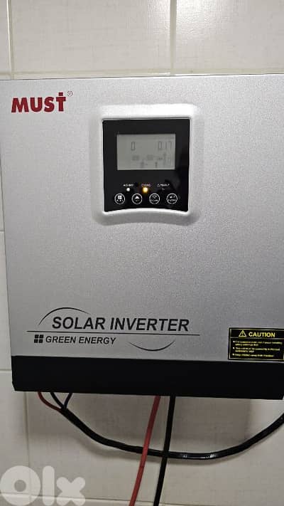 Must Solar inverter + 4 batteries 240 Amperes (٤ بطاريات)