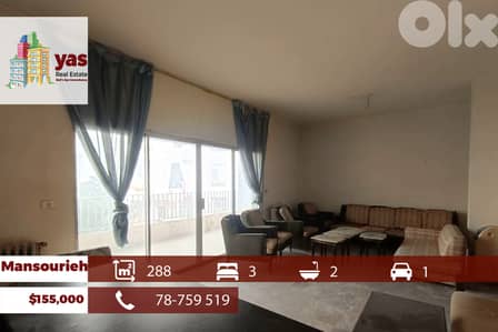 Mansourieh 280m2 | Well Maintained | Prime Location | Catch | AA