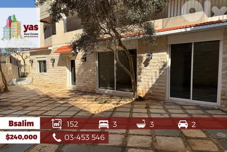 Bsalim 152m2 | 100m2 Terrace | 90m2 Garden | Calm Area | OH |