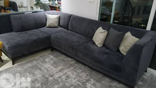 Grey corner sofa like new 81-713737 wp