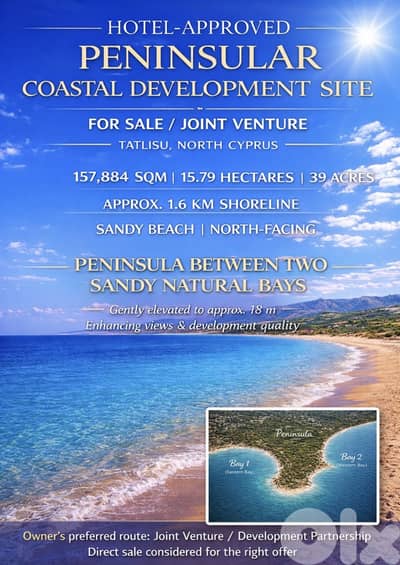 Rare Coastal Peninsula Development Opportunity – Cyprus