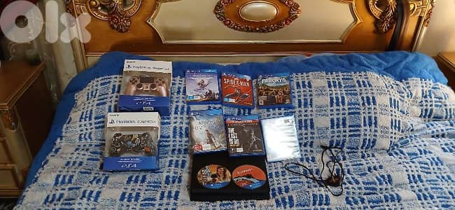 Ps4 slim 1tb 2 new controller and 8 games