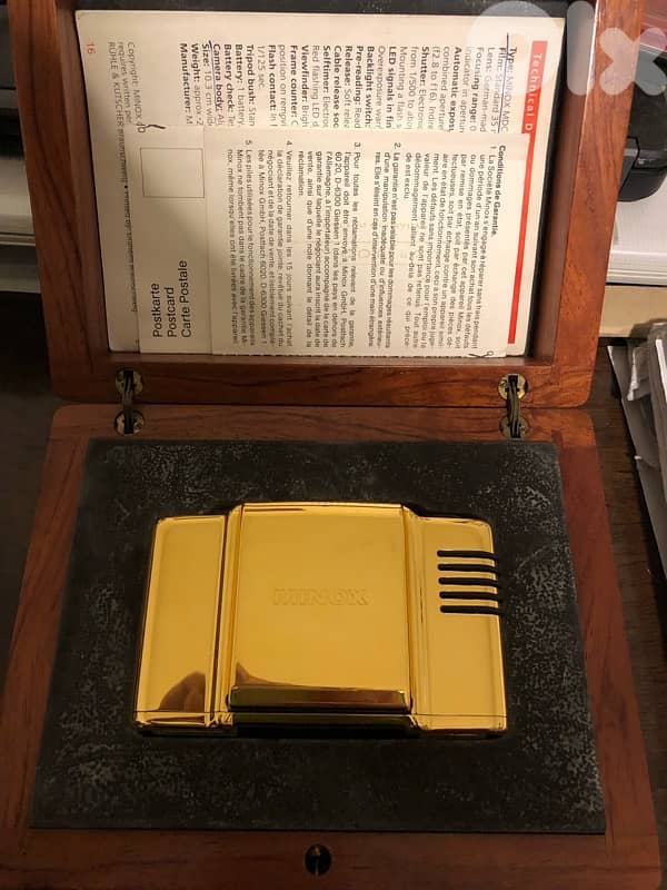 Rare Minox Gold Plated 35M. D. C 2