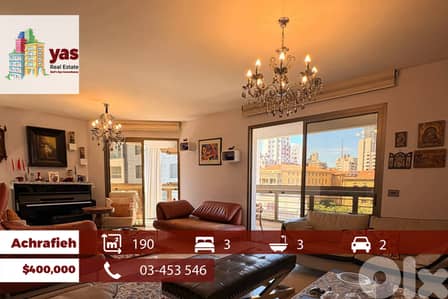 Achrafieh 190m2 | Decorated | Excellent Condition | Well Lighted | OH