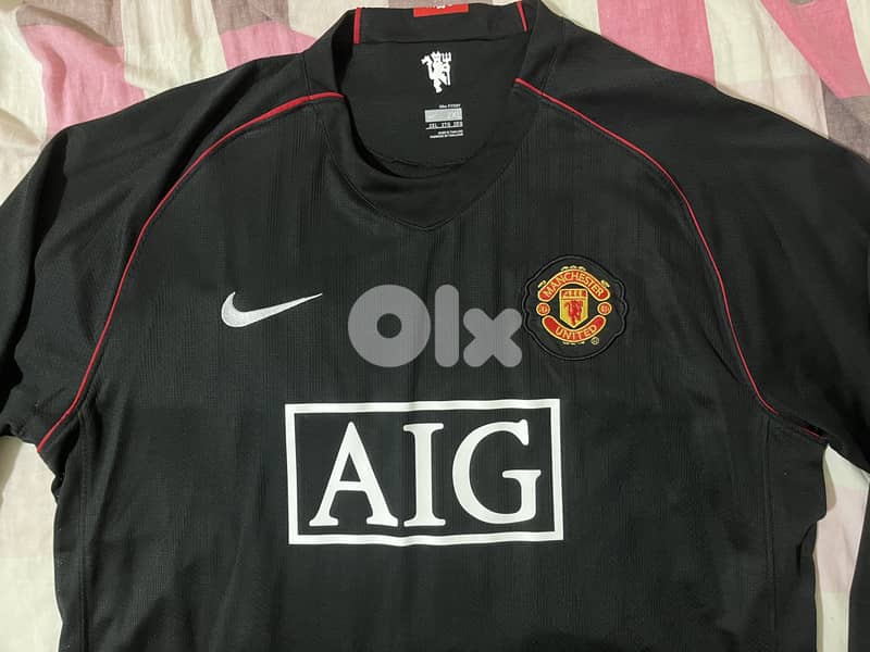 Manchester United third jersey 2009 black long sleeve nike kit 2