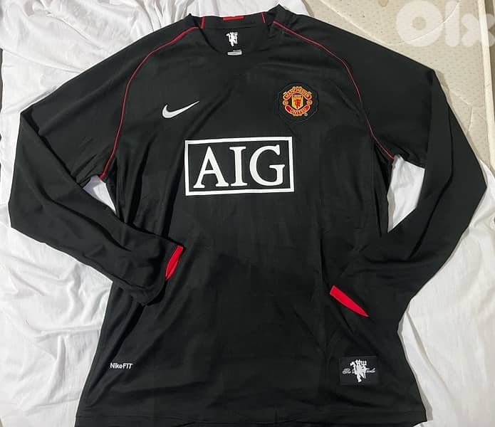 Manchester United third jersey 2009 black long sleeve nike kit 11