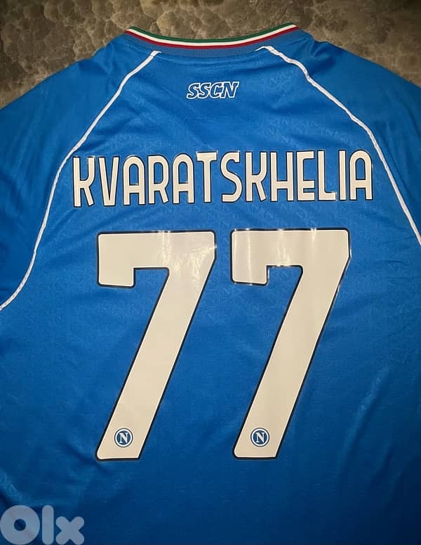 Napoli scudetto jersey kvaratskhelia 2024 EA7 5