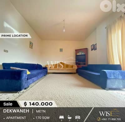 170 SQM Apartment for SALE in Dekwaneh!