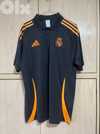 Real Madrid black and orange polo