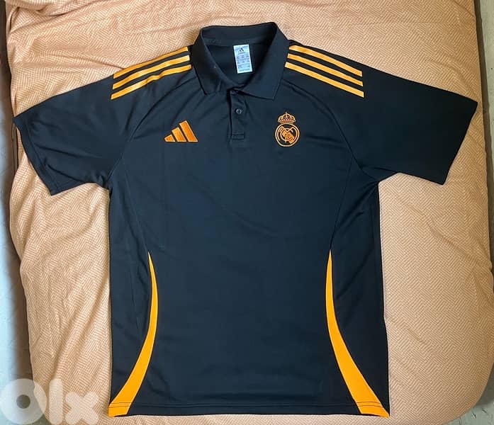 Real Madrid black and orange polo 3