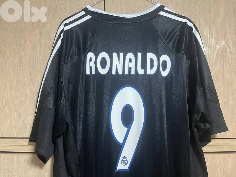 Real Madrid Ronaldo siemens adidas black jersey 2