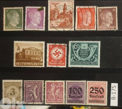 Germany Reich Nazi 13 stamps Lot # B-175