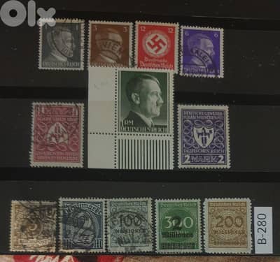 Germany Reich Nazi 12 stamps Lot # B-280