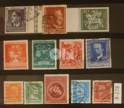 Germany Reich Nazi 12 stamps Lot # B-278