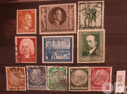 Germany Reich Nazi 11 stamps Lot # B-60