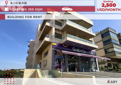 250-1,450sqm Building for Rent in Aoukar بناية للإيجار في عوكر