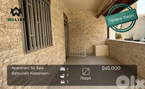 Apartment  for sale in Ballouneh شقة للبيع في منطقة بلونه