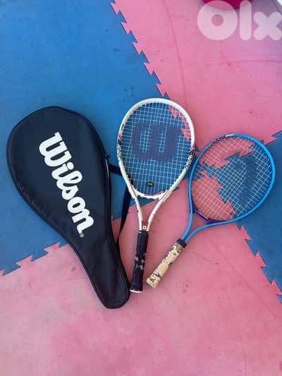2 Raquets, wilson and dunlop