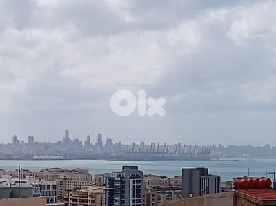 Small Apartment for rent in Dbaye Open sea and city view (Yearly rent)