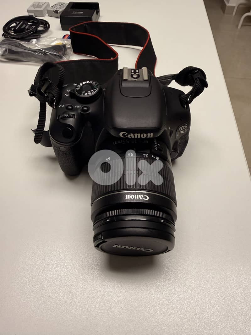Canon 600D DSLR Kit + Box + 18-55 Lens + 2 Batteries + Bag – Excellent 1