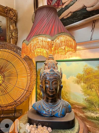 vintage lampadaire porcelaine boudha antique لمبادير بورسلان ممضي اصلي