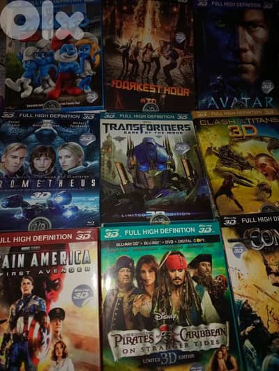 16 DVD 4k bluray 3D original+ 400 DVD aflam