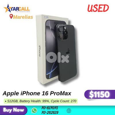 apple iphone 16 pro max used 512